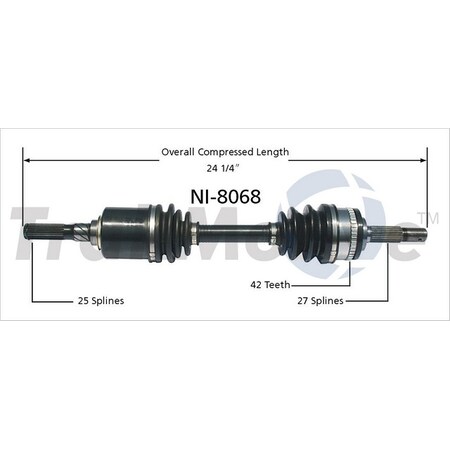 Surtrack Axle Cv Axle Shaft, Ni-8068 NI-8068
